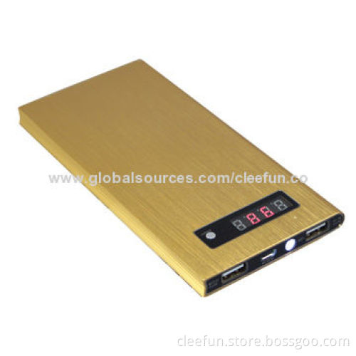 New metal case power bank, polymer battery, super thin, with digital display